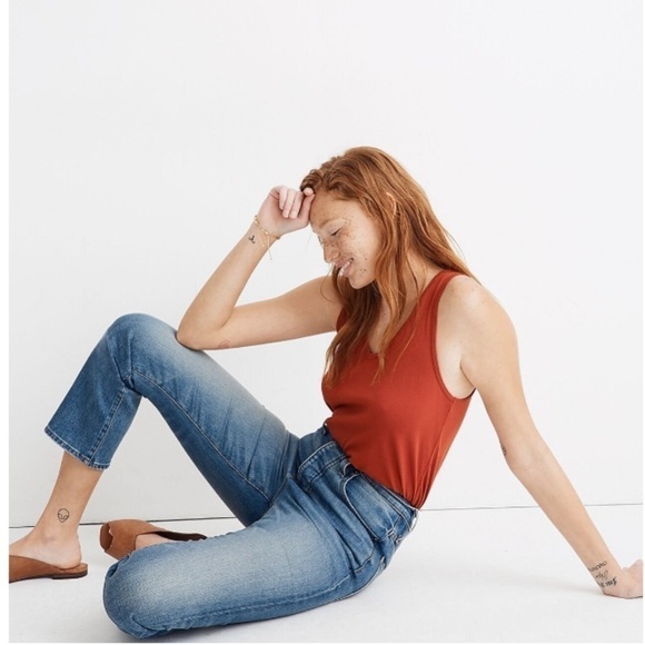 Madewell Rivet & Thread Cali Demi-Boot Jeans in Shetland Wash AK803 Size 26 - Picture 8 of 14